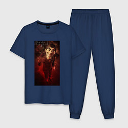 Пижама хлопковая мужская Марионетка death stranding 2, цвет: тёмно-синий