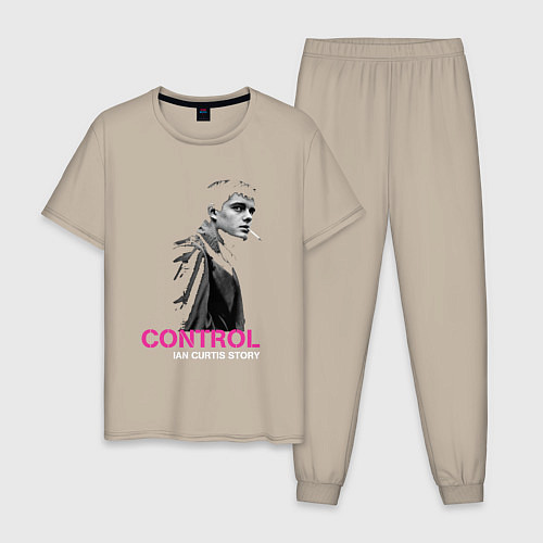 Мужская пижама Joy Division - Control film / Миндальный – фото 1