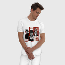 Пижама хлопковая мужская Solo leveling Rank S, цвет: белый — фото 2