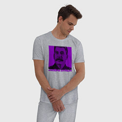 Пижама хлопковая мужская Joseph Stalin, цвет: меланж — фото 2