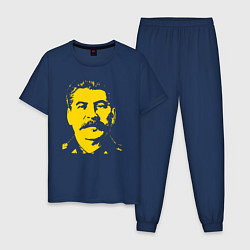 Пижама хлопковая мужская Yellow Stalin, цвет: тёмно-синий