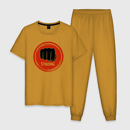 Мужская пижама MMA strong / Горчичный – фото 1