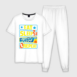 Мужская пижама Eat sleep fly
