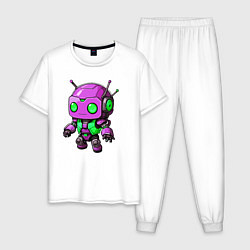 Мужская пижама Фиолетовый робот инопланетянин