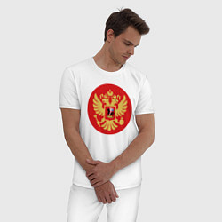 Пижама хлопковая мужская Класна Герб, цвет: белый — фото 2