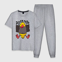 Пижама хлопковая мужская Duck tape, цвет: меланж