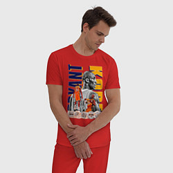 Пижама хлопковая мужская Коби Брайант Лейкерс, цвет: красный — фото 2
