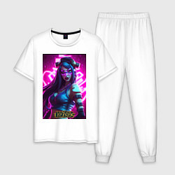 Пижама хлопковая мужская League Of Legends Akali Kda, цвет: белый