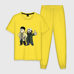 Пижама хлопковая мужская Vault Jay and silent Bob, цвет: желтый