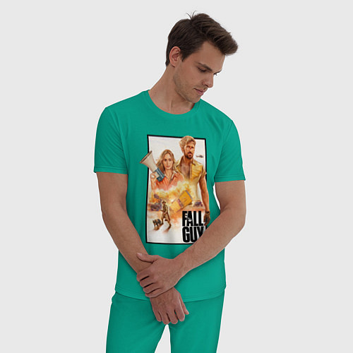 Мужская пижама Каскадеры Райан Гослинг и Эмили Блант / Зеленый – фото 3