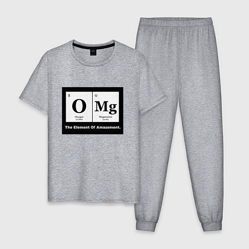 Мужская пижама О мой бог элемент удивления / Меланж – фото 1