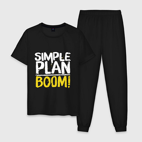 Мужская пижама Simple plan - boom / Черный – фото 1