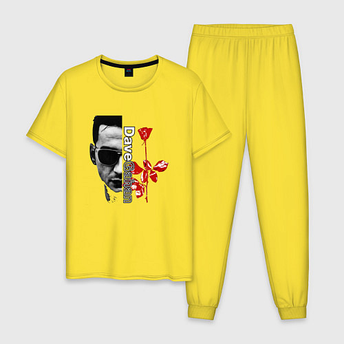 Мужская пижама Depeche Mode - Dave rose / Желтый – фото 1