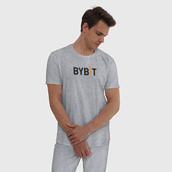 Пижама хлопковая мужская Bybit, цвет: меланж — фото 2