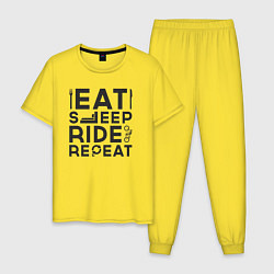 Мужская пижама Eat sleep ride repeat