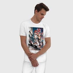 Пижама хлопковая мужская Реинкарнация безработного Эрис Бореас Грейрат Орст, цвет: белый — фото 2