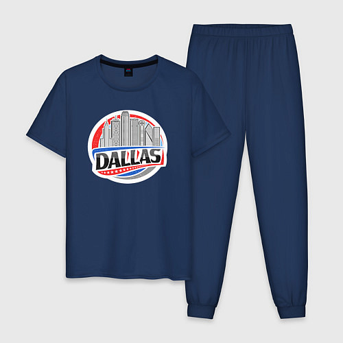 Мужская пижама Dallas - USA / Тёмно-синий – фото 1