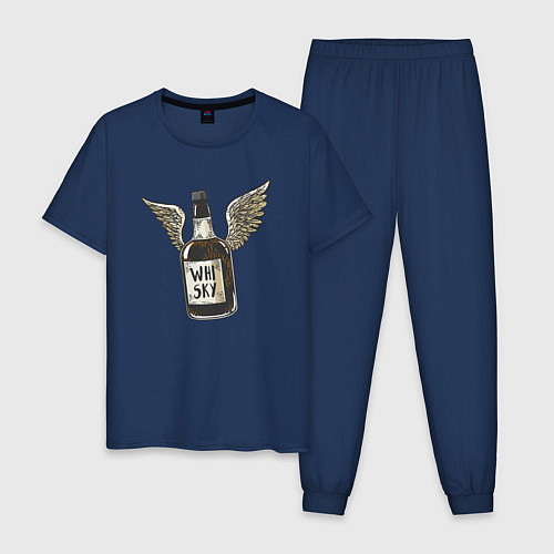 Мужская пижама Крылатый виски / Тёмно-синий – фото 1