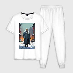 Мужская пижама Ленин зимой без охраны - нейросеть