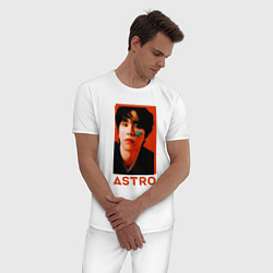 Пижама хлопковая мужская Astro Роки, цвет: белый — фото 2