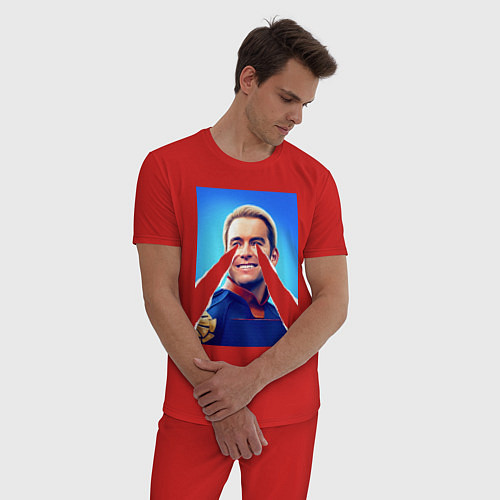 Мужская пижама Хоумлендер с лазерами Пацаны / Красный – фото 3