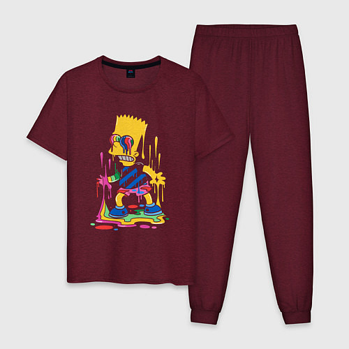 Мужская пижама Color Bart / Меланж-бордовый – фото 1