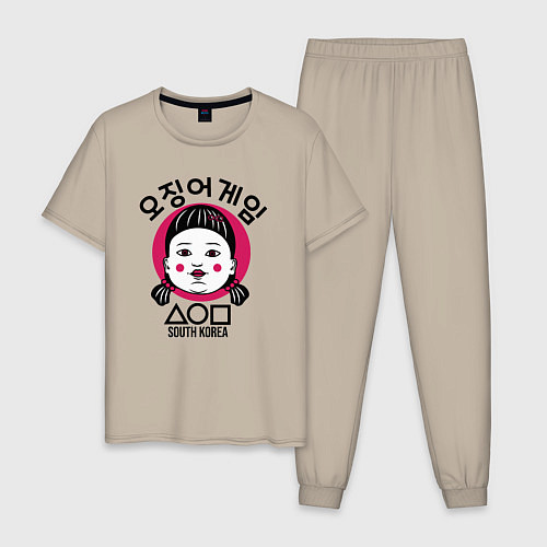 Мужская пижама South Korea girl / Миндальный – фото 1