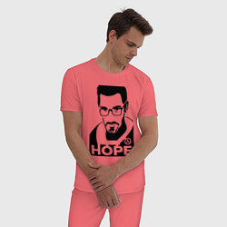 Пижама хлопковая мужская Gordon Freeman - надежда, цвет: коралловый — фото 2