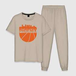 Пижама хлопковая мужская Phoenix basketball, цвет: миндальный