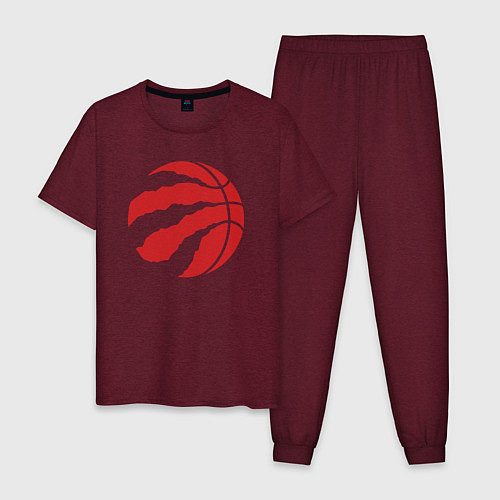 Мужская пижама Raptors ball / Меланж-бордовый – фото 1