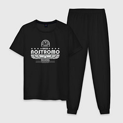 Пижама хлопковая мужская USCSS The Nostromo серый, цвет: черный