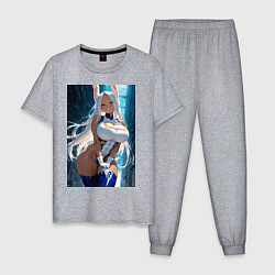 Пижама хлопковая мужская Мирко из Моя геройская академия, цвет: меланж