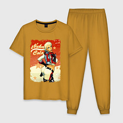 Пижама хлопковая мужская Fallout - nuka cola playbill, цвет: горчичный