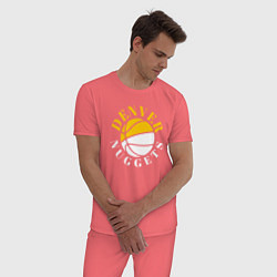 Пижама хлопковая мужская Denver Nuggets sport, цвет: коралловый — фото 2