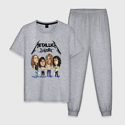 Пижама хлопковая мужская Metallica juniors - cartoon, цвет: меланж