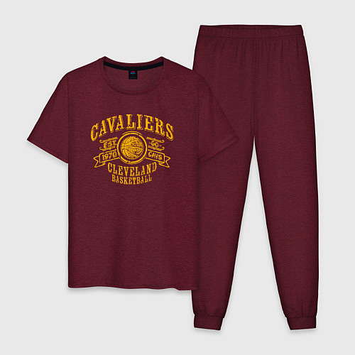 Мужская пижама Cleveland basketball / Меланж-бордовый – фото 1