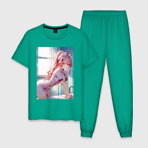 Мужская пижама Медсестричка позаботится о тебе / Зеленый – фото 1