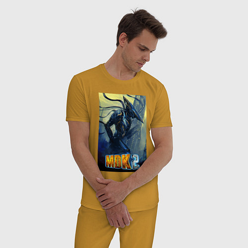 Мужская пижама MDK - Kurt / Горчичный – фото 3