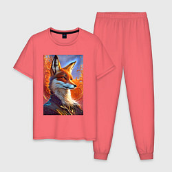 Мужская пижама Fox fashionista - ai art fantasy