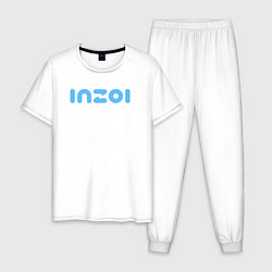 Мужская пижама Inzoi голубой логотип