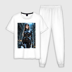 Пижама хлопковая мужская Шинохира Рейка Gantz O, цвет: белый