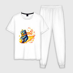 Мужская пижама Медведь-метеорит