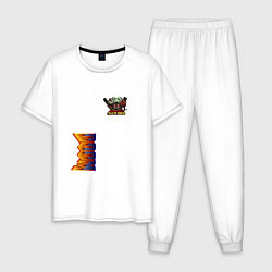 Пижама хлопковая мужская Doom персонаж из игры, цвет: белый