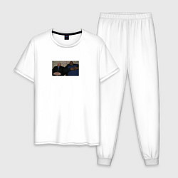 Пижама хлопковая мужская Во все тяжкие, цвет: белый