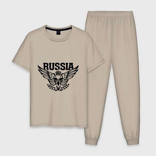 Мужская пижама Russia: Empire Eagle / Миндальный – фото 1