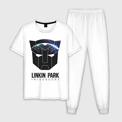 Пижама хлопковая мужская Linkin Park: Iridescent, цвет: белый