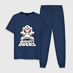 Пижама хлопковая мужская HC Anaheim Ducks, цвет: тёмно-синий