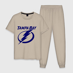 Пижама хлопковая мужская HC Tampa Bay, цвет: миндальный