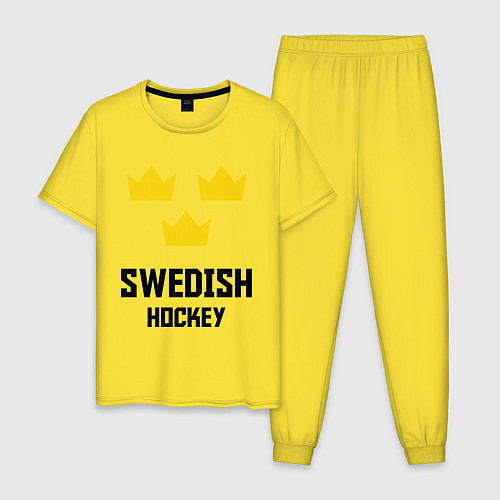 Мужская пижама Swedish Hockey / Желтый – фото 1