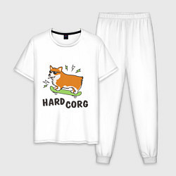 Пижама хлопковая мужская Hardcorg, цвет: белый